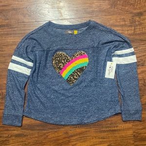 Rumi and Ryder girls long sleeve shirt. Size:8-10; new never worn